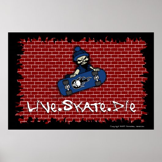 Poster "Live Skate Die" (Devant)