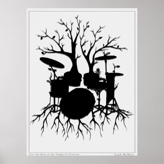 Poster Live the Beat to the Tempo of Creation ~ drum art (Devant)