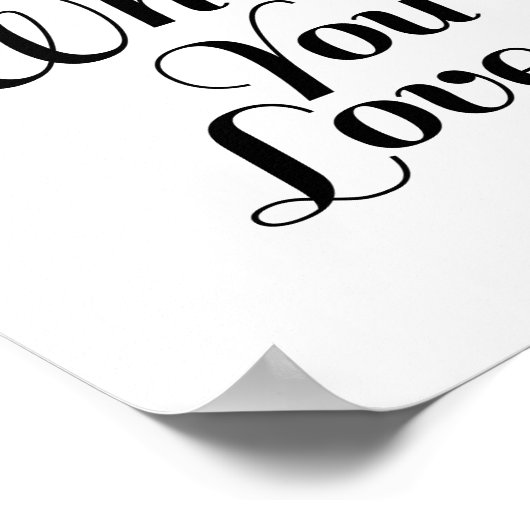 Poster Live What - Devis motivationnel Imprimer en blanc (Coin)