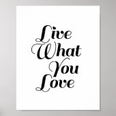 Poster Live What - Devis motivationnel Imprimer en blanc (Devant)