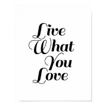 Live What - Devis motivationnel Imprimer en blanc