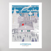 Poster Liverpool Bâtiments Blue Grey (Devant)