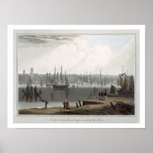Poster Liverpool, prise du côté opposé de la riv