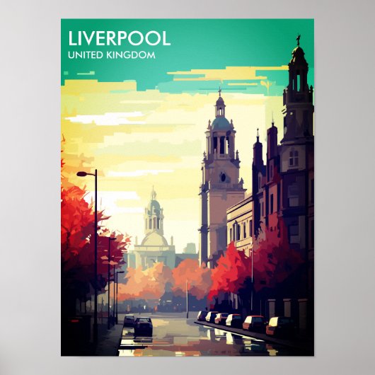 Poster Liverpool Royaume-Uni Carte postale Voyage (Devant)