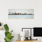 Poster Liverpool Skyline (Bureau à domicile)