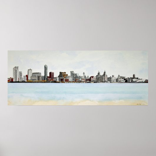 Poster Liverpool Skyline (Devant)