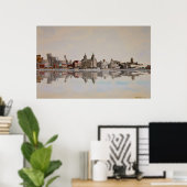 Poster Liverpool Skyline (Bureau à domicile)