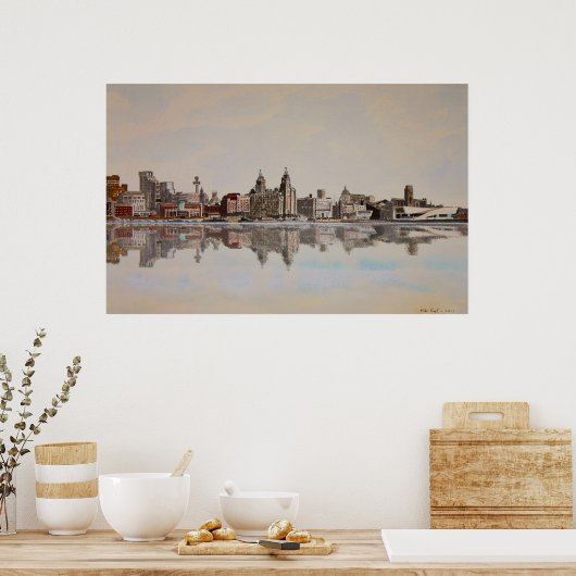 Poster Liverpool Skyline (Cuisine)