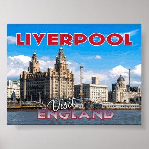 Poster Liverpool, Visitez l'Angleterre...