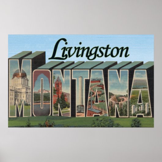 Poster Livingston, Montana (Devant)