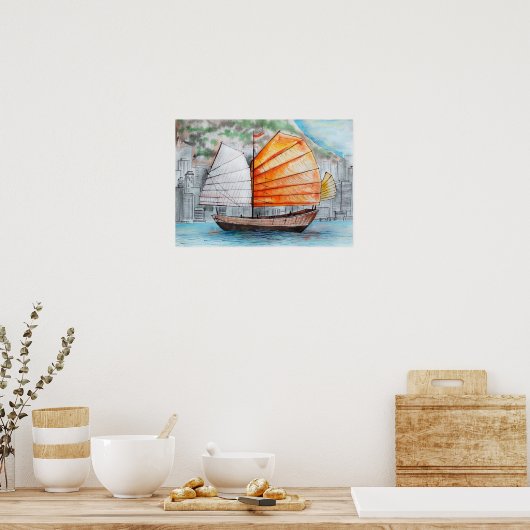 Poster Livraison chinoise en junk (Cuisine)