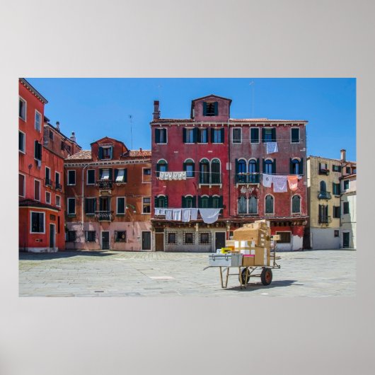 Poster Livraison de boîtes à Venise (Devant)