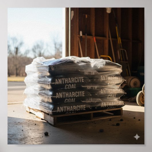 Poster Livraison de charbon anthracite (Devant)