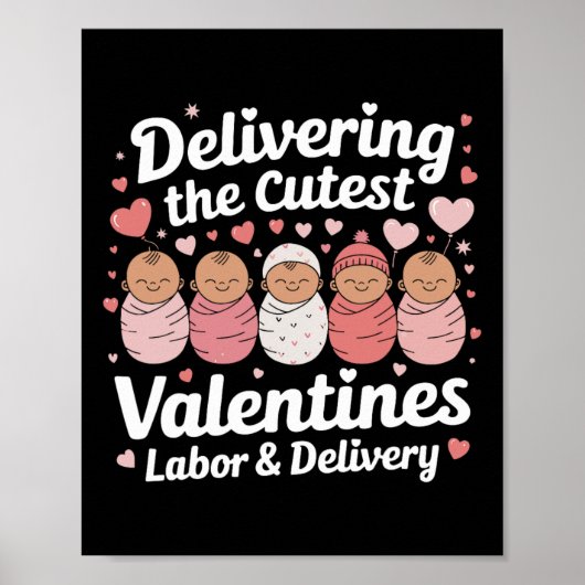 Poster Livraison de la Saint-Valentin la plus mignonne tr (Devant)