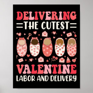 Poster Livraison de la Saint-Valentin la plus mignonne tr