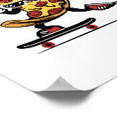 Poster Livraison de pizza, Funny Pizza Skateboard (Coin)