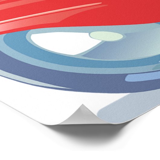 Poster Livraison de pizzas cyclées (Coin)