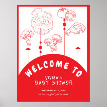 Livraison spéciale de pizza Baby Shower Bienvenue