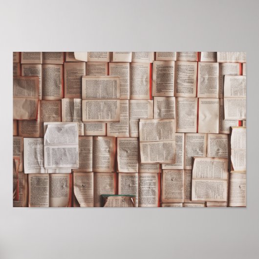 Poster livre à visage ouvert littéraire (Devant)