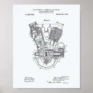 Poster Livre blanc de brevet interne du moteur à
