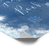 Poster Livre blanc d'invités pour flocon de neige d'hiver (Coin)