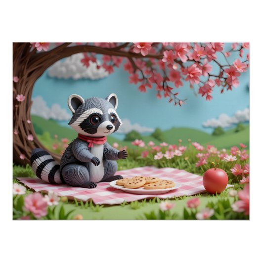 Poster Livre blanc Raccoon (Devant)