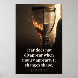 Poster Livre Citation Art Changement de Forme de la Peur