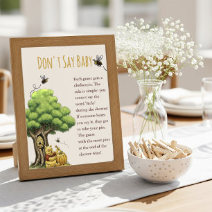 Poster Livre classique Ours "Don't Say Baby" Baby