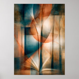 Poster Livre cubiste et art forestier pour les amoureux d