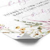 Poster Livre de baby shower pour Fleurs sauvages élégants (Coin)