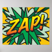 Poster Livre de BD Pop Art ZAP Superhero (Devant)