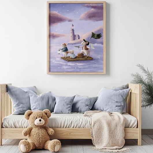 Poster Livre de contes de pirates fantaisistes