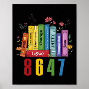 Poster Livre de droits égaux Fleurs 8647 Trump Féministe
