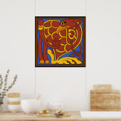 Poster Livre De Kells Celtic Knot Oiseau Médiéval (Cuisine)