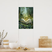 Poster Livre De La Magie De Forêt Enchanté (Cuisine)