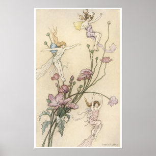 Poster Livre de la poésie féerique, trois spiritueux