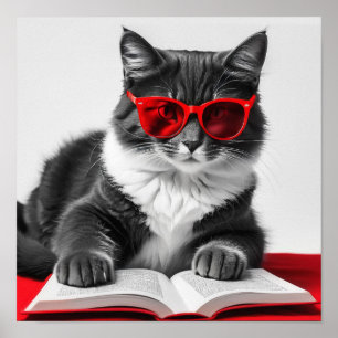 Poster Livre de lecture Cat
