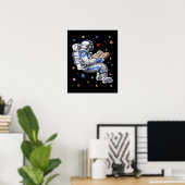 Poster Livre de lecture d'Astronaut (Bureau à domicile)