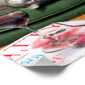 Poster Livre de lecture de chats en haut (Coin)