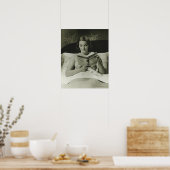 Poster Livre de lecture de femme (Cuisine)