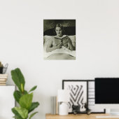 Poster Livre de lecture de femme (Bureau à domicile)