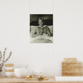 Poster Livre de lecture de femme (Cuisine)