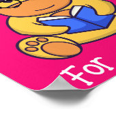 Poster Livre de lecture de la Giraffe jaune mignonne (Coin)