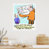 Poster Livre de lecture de l'enseignant de l'école primai (Cuisine)