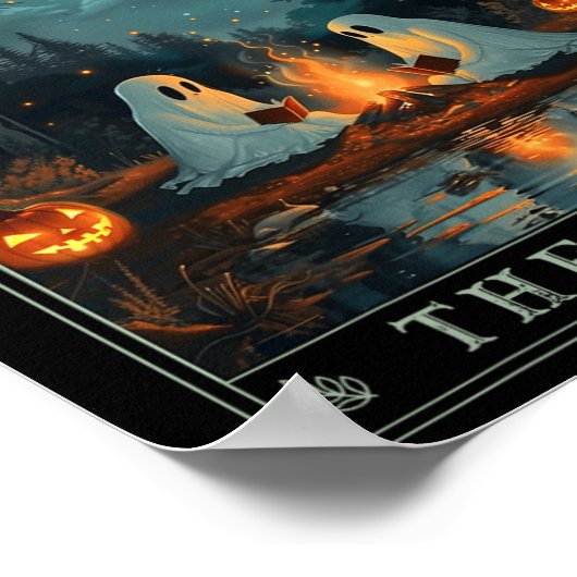 Poster Livre de lecture de Reader Bookish mignon Éffrayan (Coin)