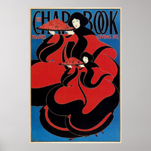 Poster Livre de poche vintage Art Nouveau Thanksgiving