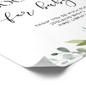 Poster Livre d'eucalyptus d'aquarelle pour bébé (Coin)