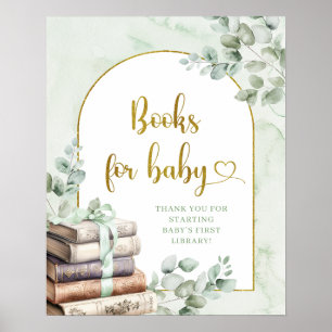 Poster Livre d'histoire Greenery Sage Livres pour Baby Po