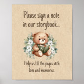 Poster Livre d'histoire Teddy Bear Guestbook (Devant)