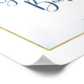 Poster Livre d'hôtes Blue Floral Lemon Main Squeeze (Coin)